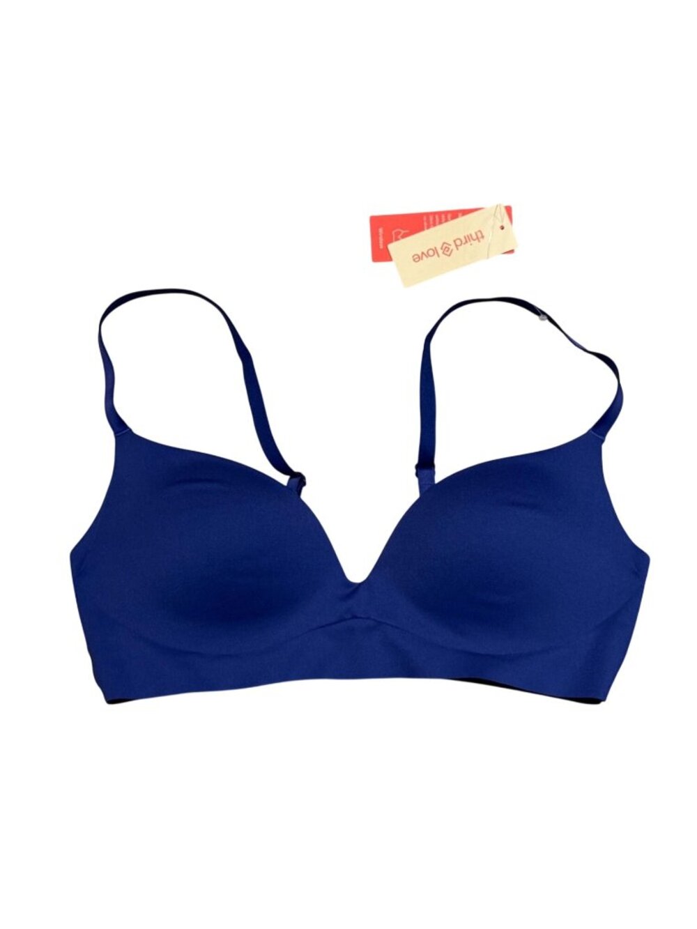ThirdLove Zero Edge Wireless Push-Up Bra Midnight Blue Size 34B New With Tags